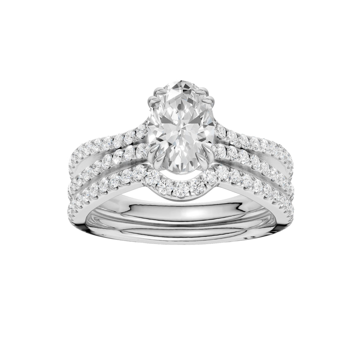 Certified Lab Grown 14K 2.50CT Diamond Bridal Set
