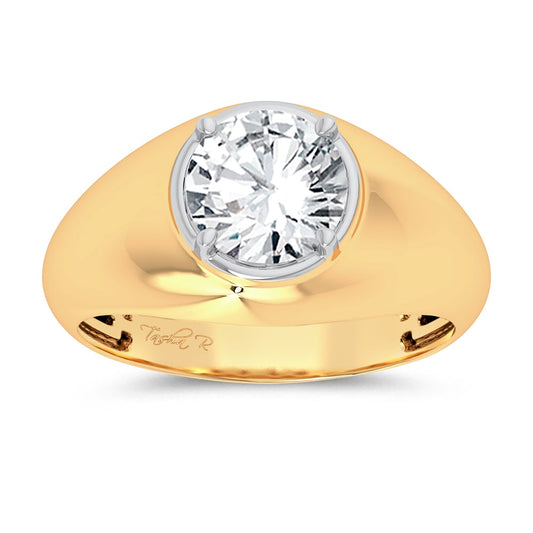 8.00 ct Men's Lab Grown Diamond Ring in 14K Gold