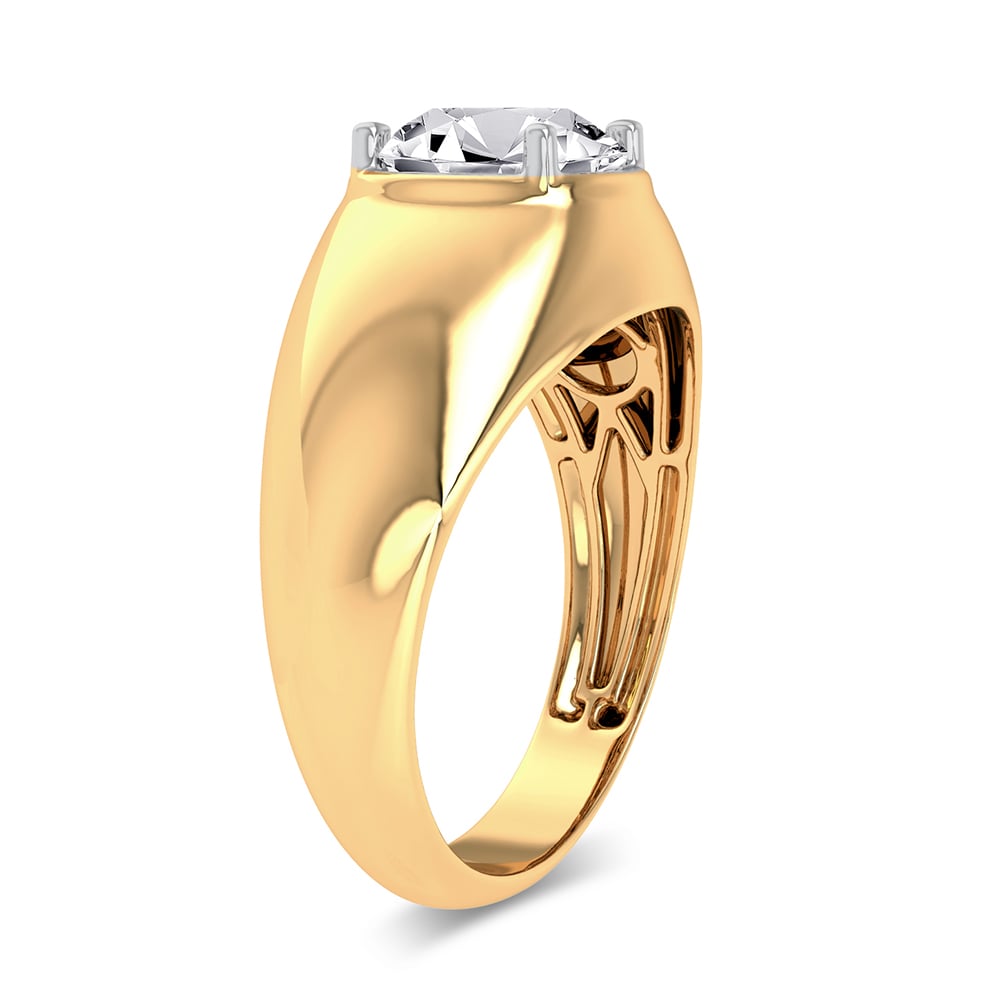 8.00 ct Men's Lab Grown Diamond Ring in 14K Gold