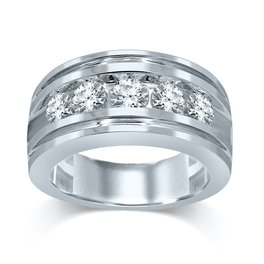 2.00 ct Men's Lab Grown Diamond Ring in 14K Gold