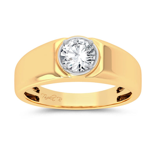 1.00 ct Men's Lab Grown Diamond Ring in 14K Gold
