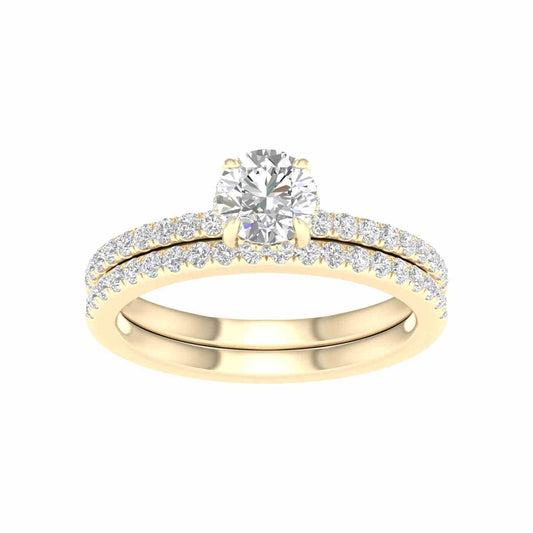 14K 1.50 CT Lab Grown Diamond Bridal Set