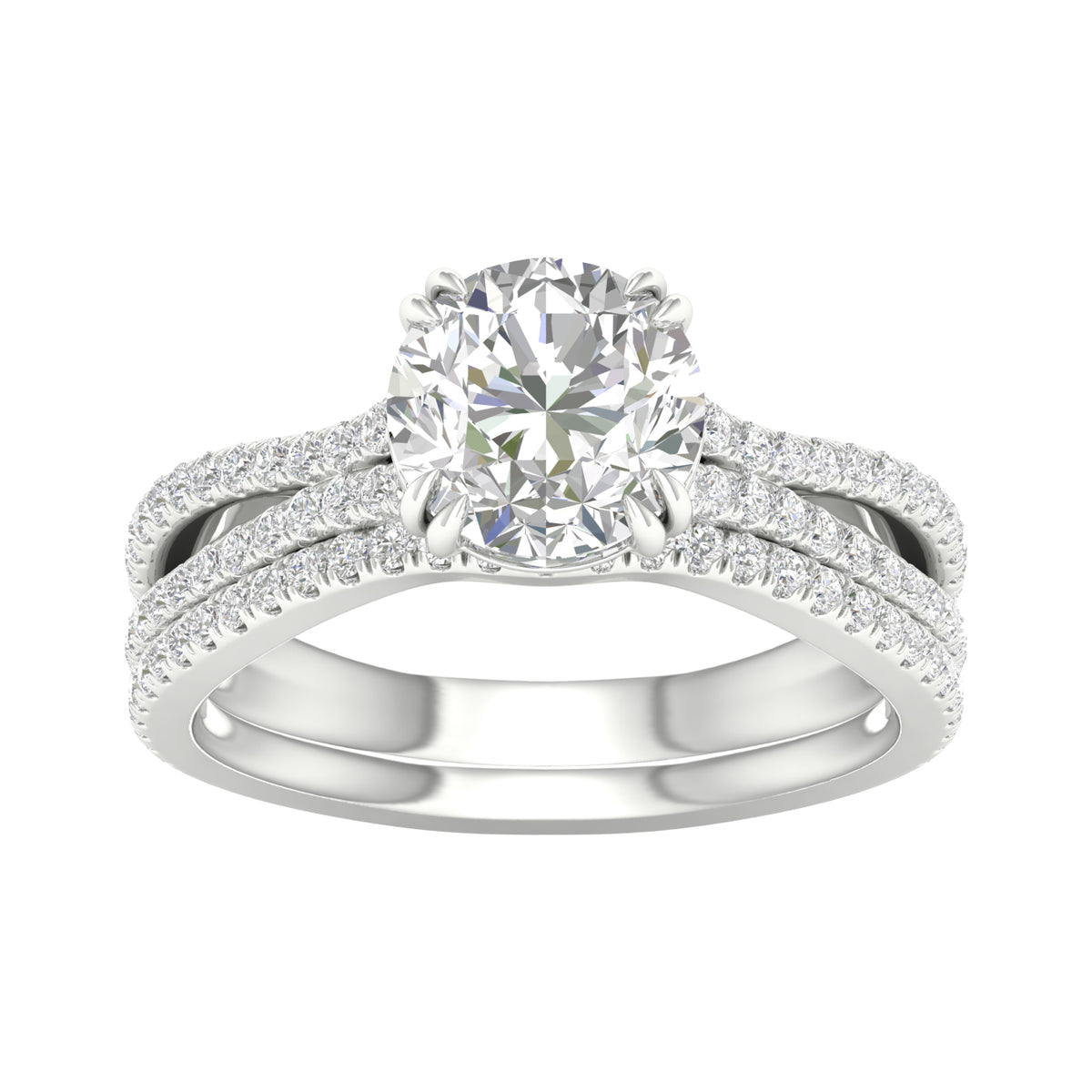 Certified Lab Grown 14K 2.50CT Diamond Bridal Set