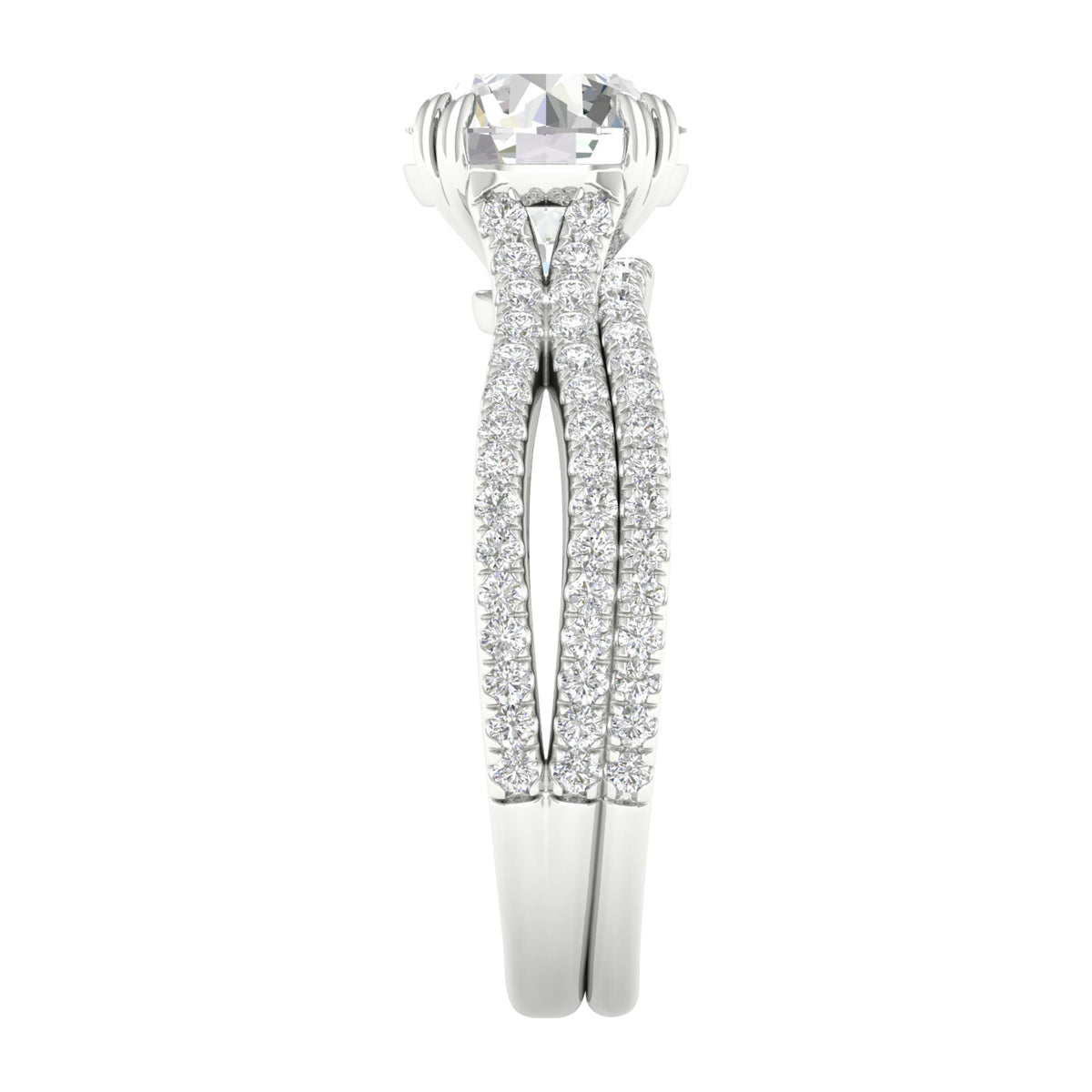 Certified Lab Grown 14K 2.50CT Diamond Bridal Set