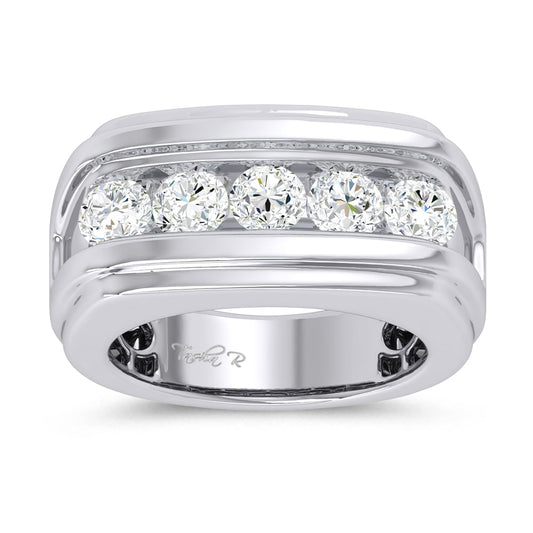 2.00 ct Men's Lab Grown Diamond Ring in 14K Gold