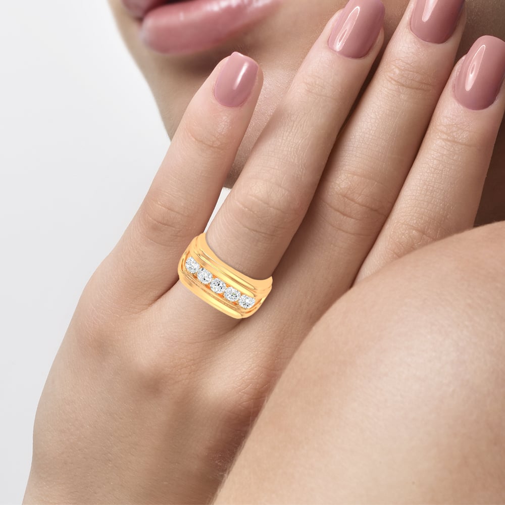 2.00 ct Men's Lab Grown Diamond Ring in 14K Gold