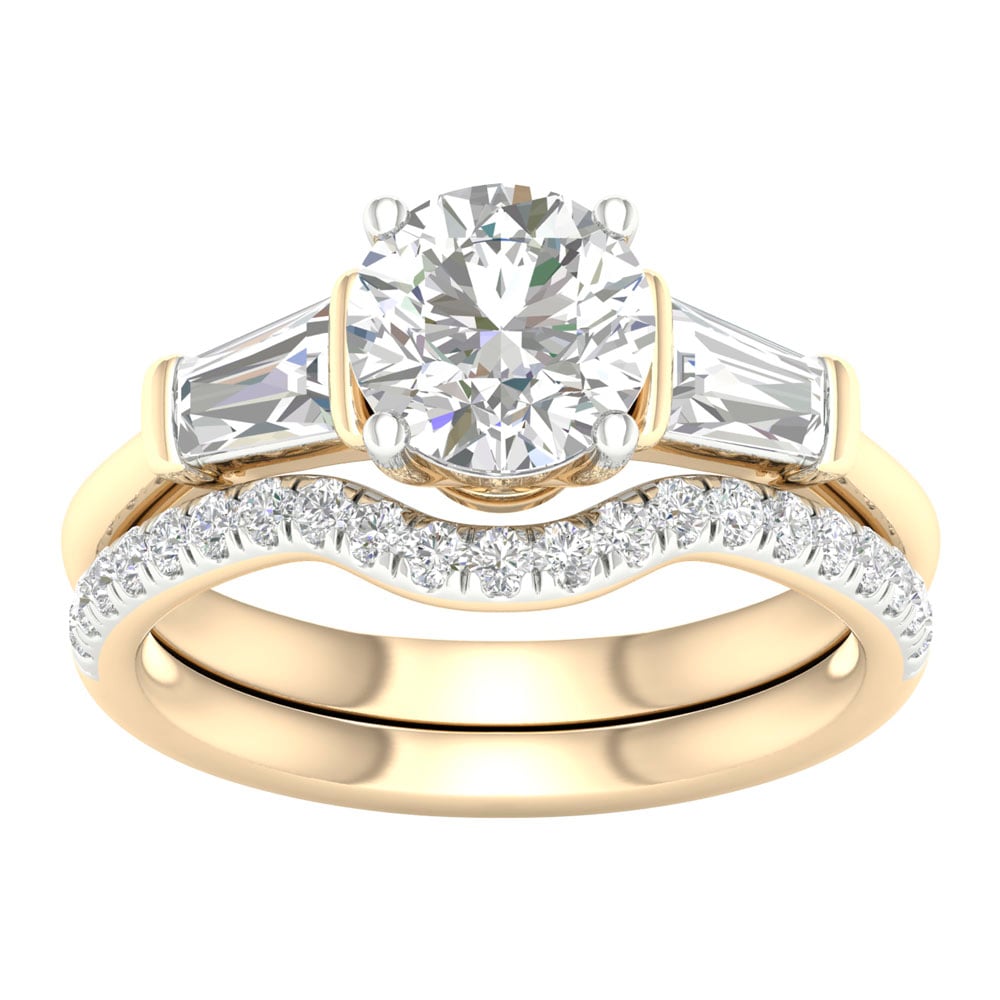 2.15 ct Lab Grown Diamond Bridal Ring in 14K Gold