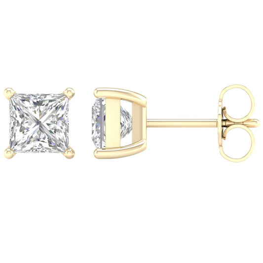 3.00 ct Lab Grown Diamond Stud Earrings in 14K Gold
