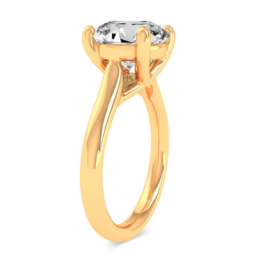 14K 3.00CT Certified Lab Grown Engagement Ring