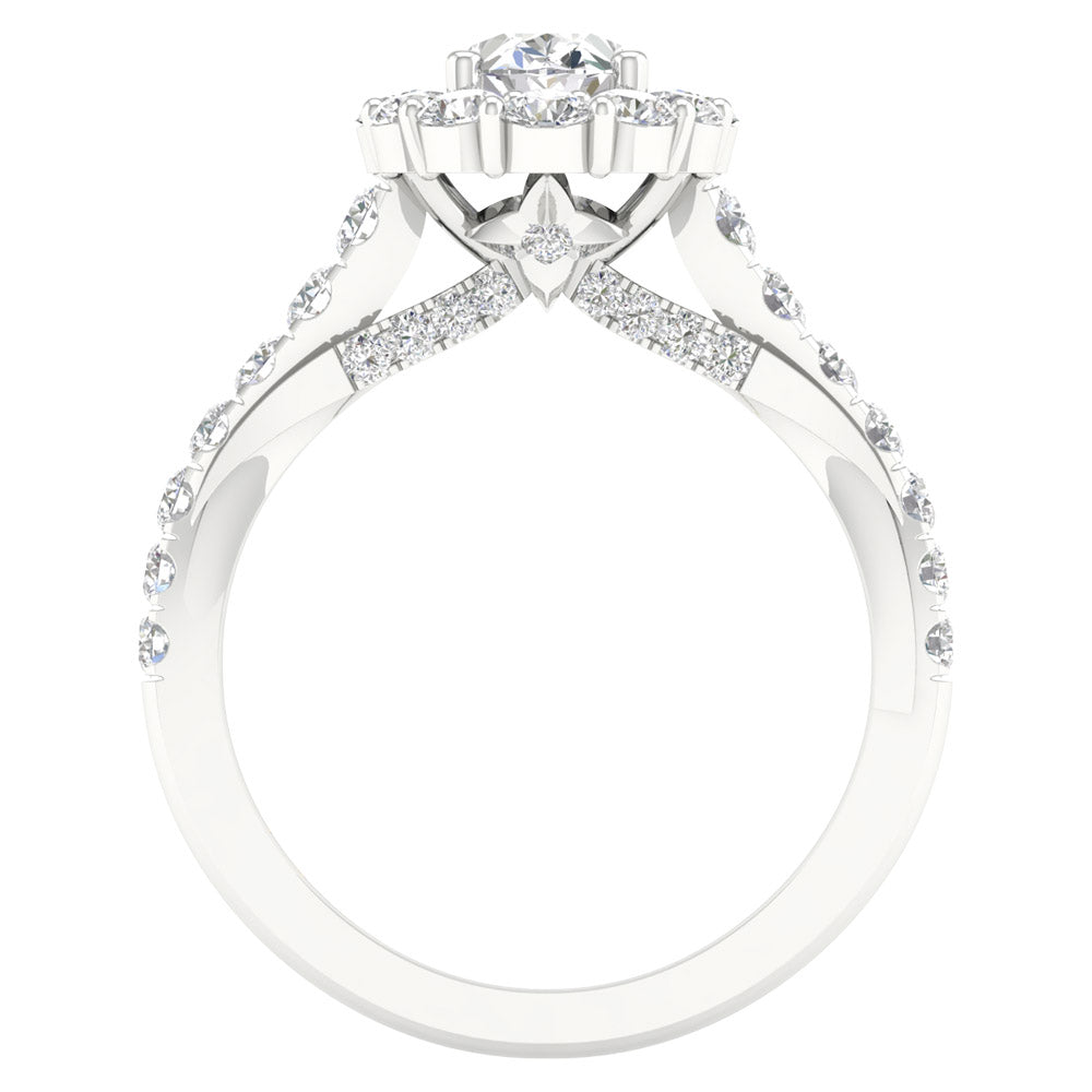 14K 2.00CT Lab Grown Diamond Engagement Ring