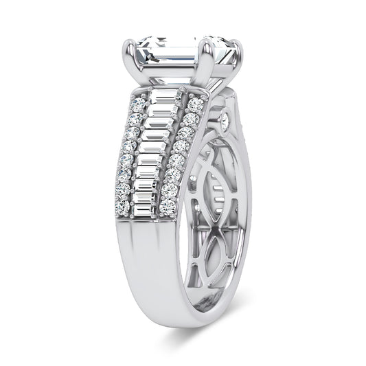 14K 4.00CT Certified Lab Grown Engagement Ring
