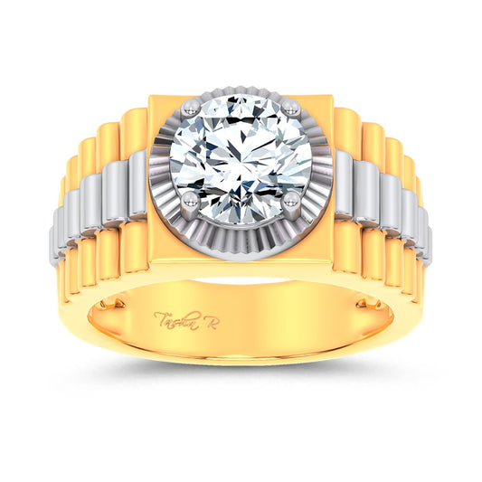 2.00 ct Men's Lab Grown Diamond Ring in 14K Gold