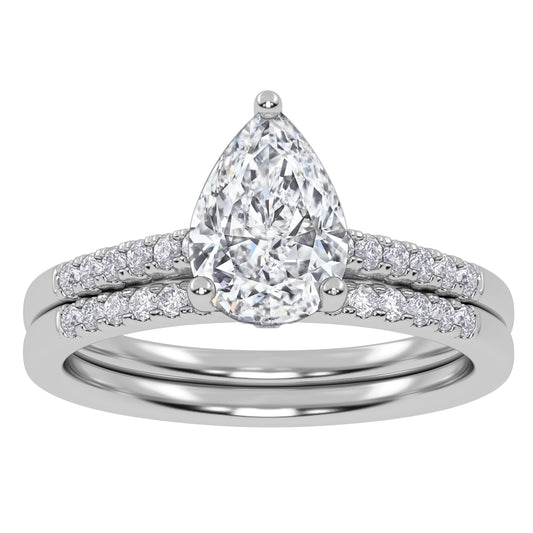 10K 1.28CT Certified Lab-Grown Diamond Bridal Set