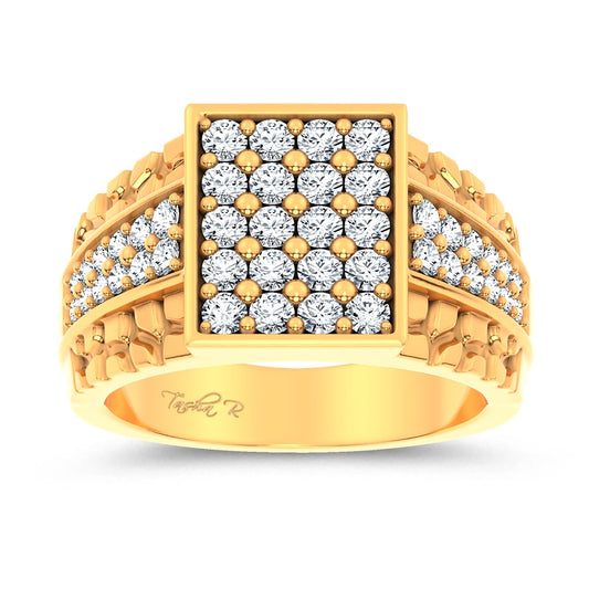 1.50 ct Men's Lab Grown Diamond Ring in 14K Gold