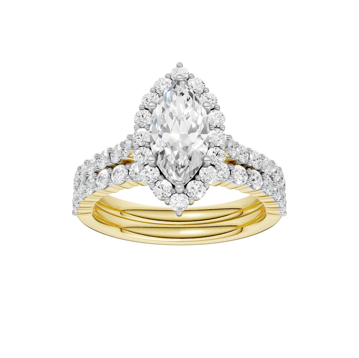 14K 2.00CT DIAMOND BRIDAL SET