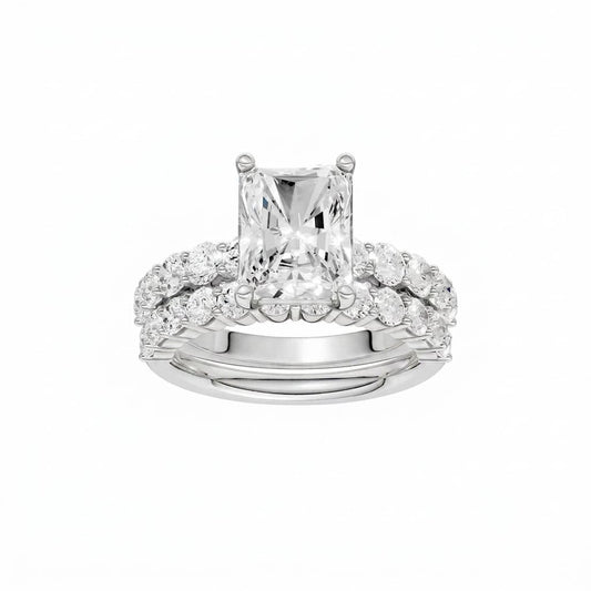 14K 5.00 CT Lab Grown Diamond Bridal Set