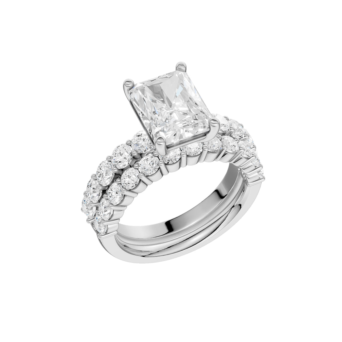 14K 5.00 CT Lab Grown Diamond Bridal Set
