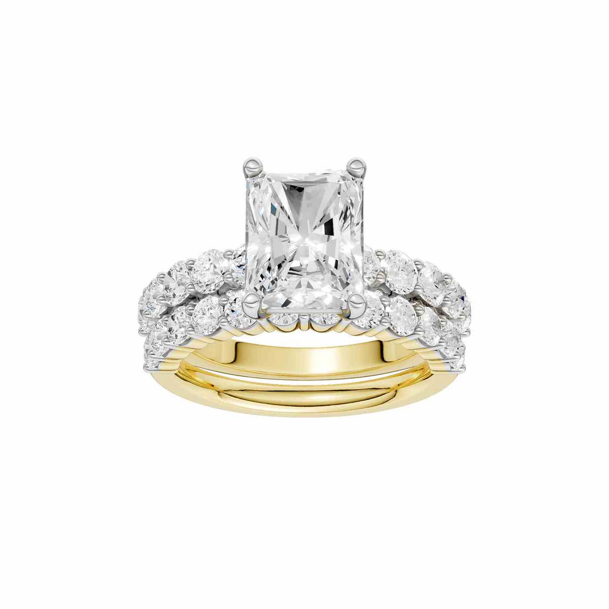 14K 5.00 CT Lab Grown Diamond Bridal Set