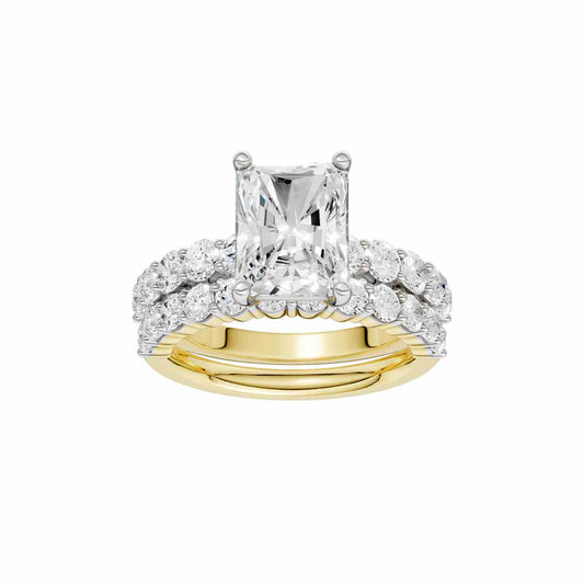 14K 5.00 CT Lab Grown Diamond Bridal Set