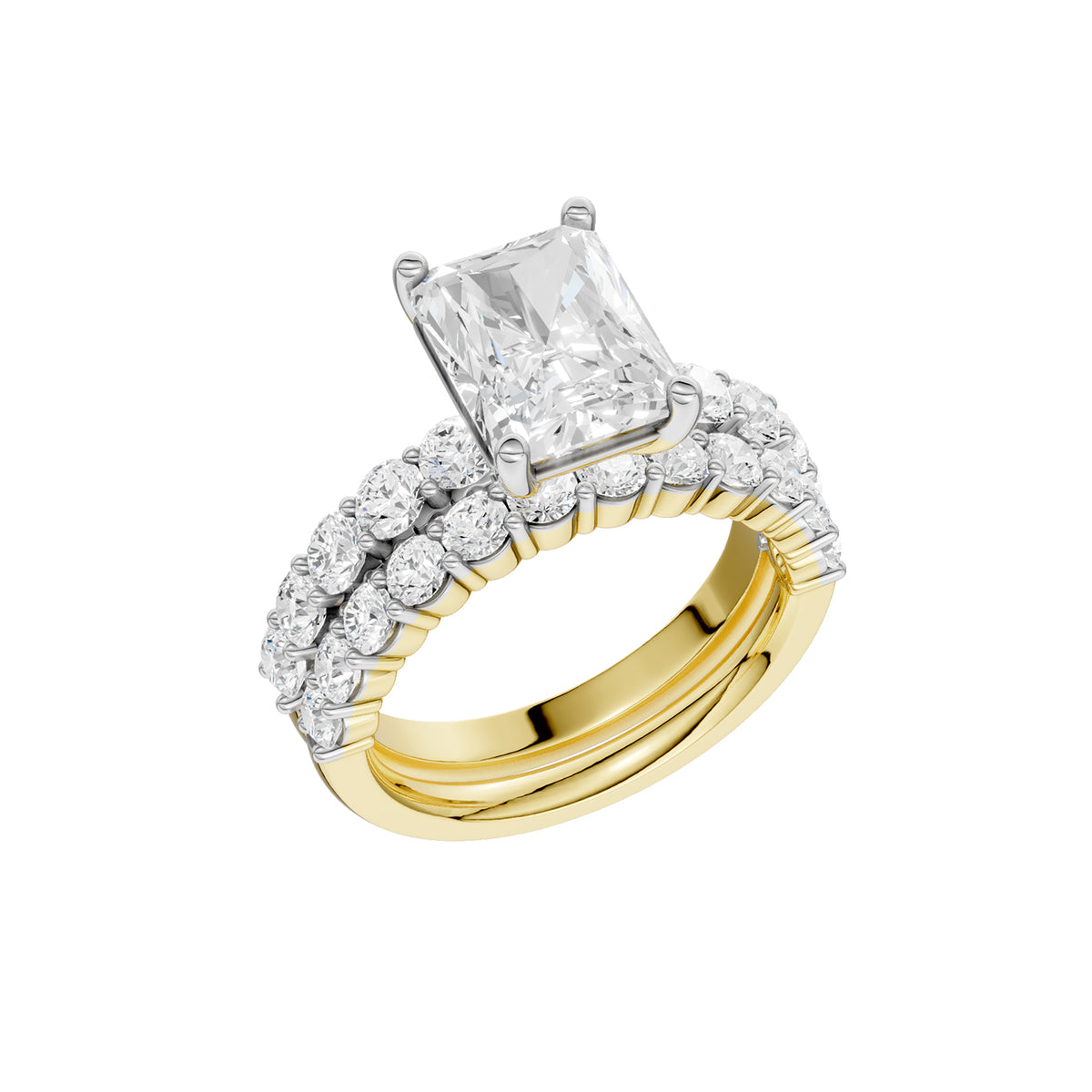14K 5.00 CT Lab Grown Diamond Bridal Set