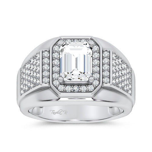 2.96 ct Men's Lab Grown Diamond Ring in 14K Gold