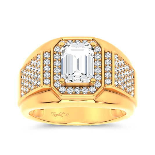 2.96 ct Men's Lab Grown Diamond Ring in 14K Gold