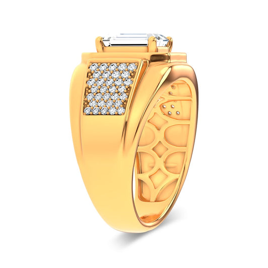 2.96 ct Men's Lab Grown Diamond Ring in 14K Gold