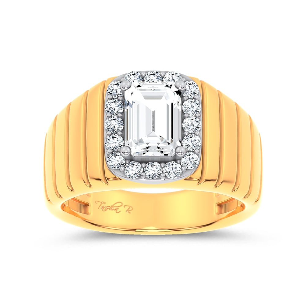 2.60 ct Men's Lab Grown Diamond Ring in 14K Gold