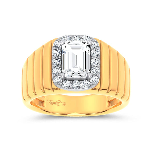 2.60 ct Men's Lab Grown Diamond Ring in 14K Gold