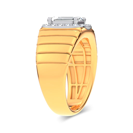 2.60 ct Men's Lab Grown Diamond Ring in 14K Gold