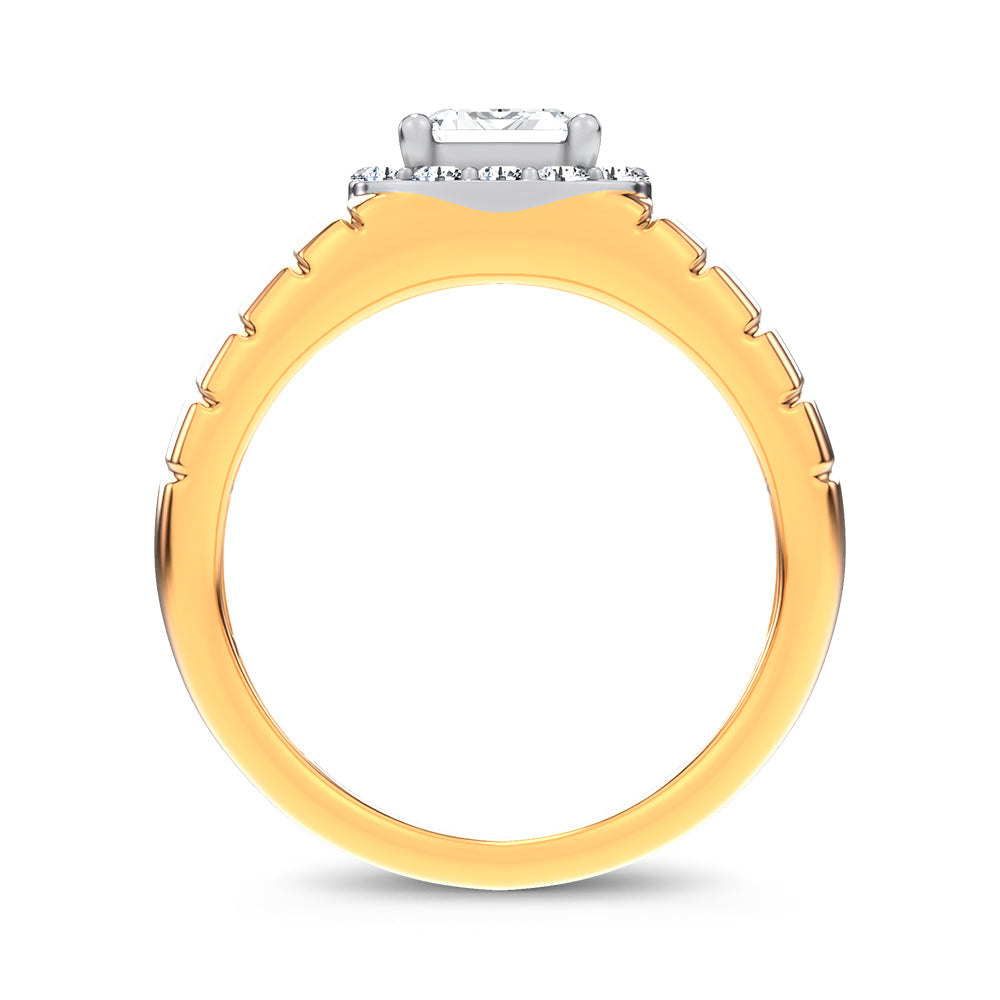 2.60 ct Men's Lab Grown Diamond Ring in 14K Gold