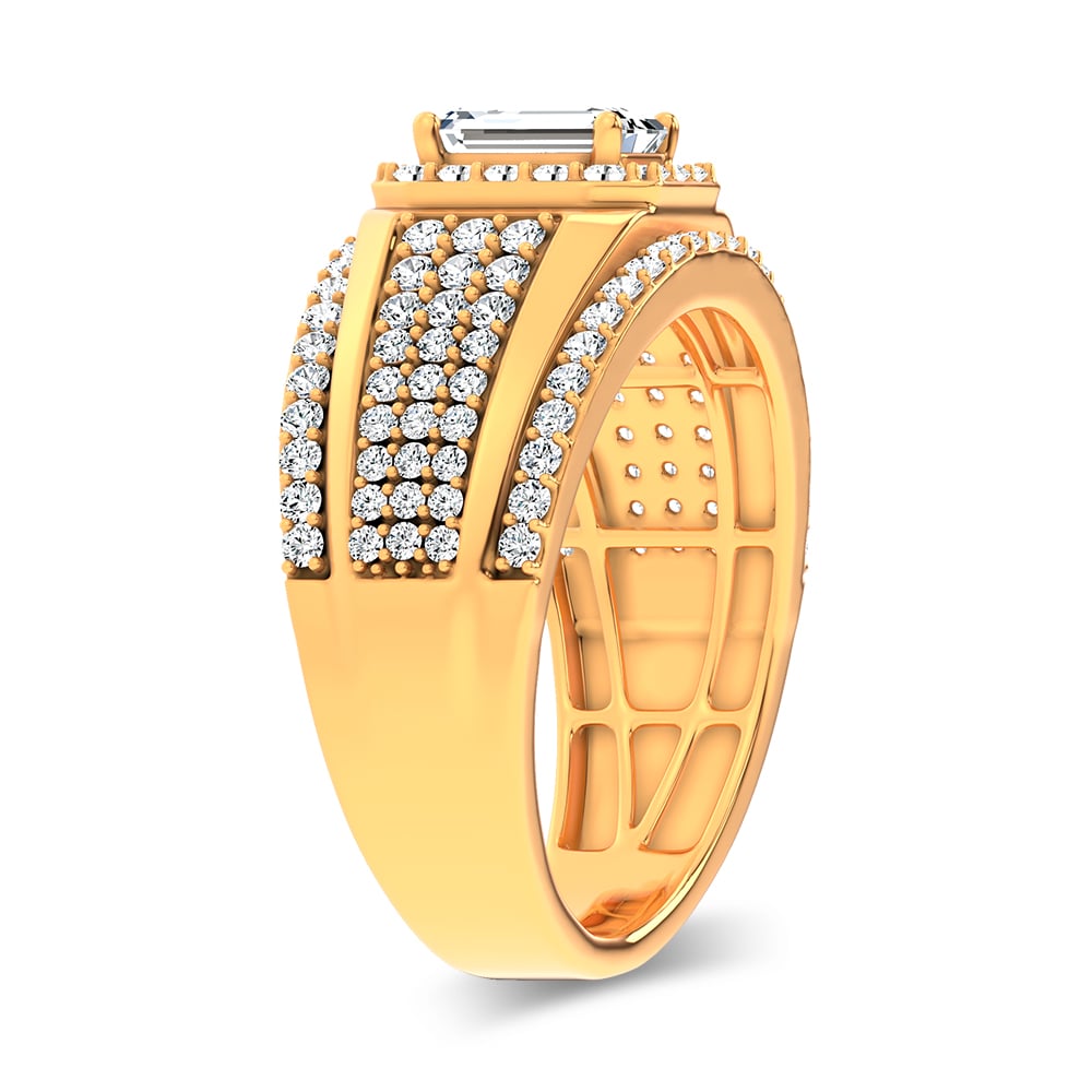 2.00 ct Men's Lab Grown Diamond Ring in 14K Gold