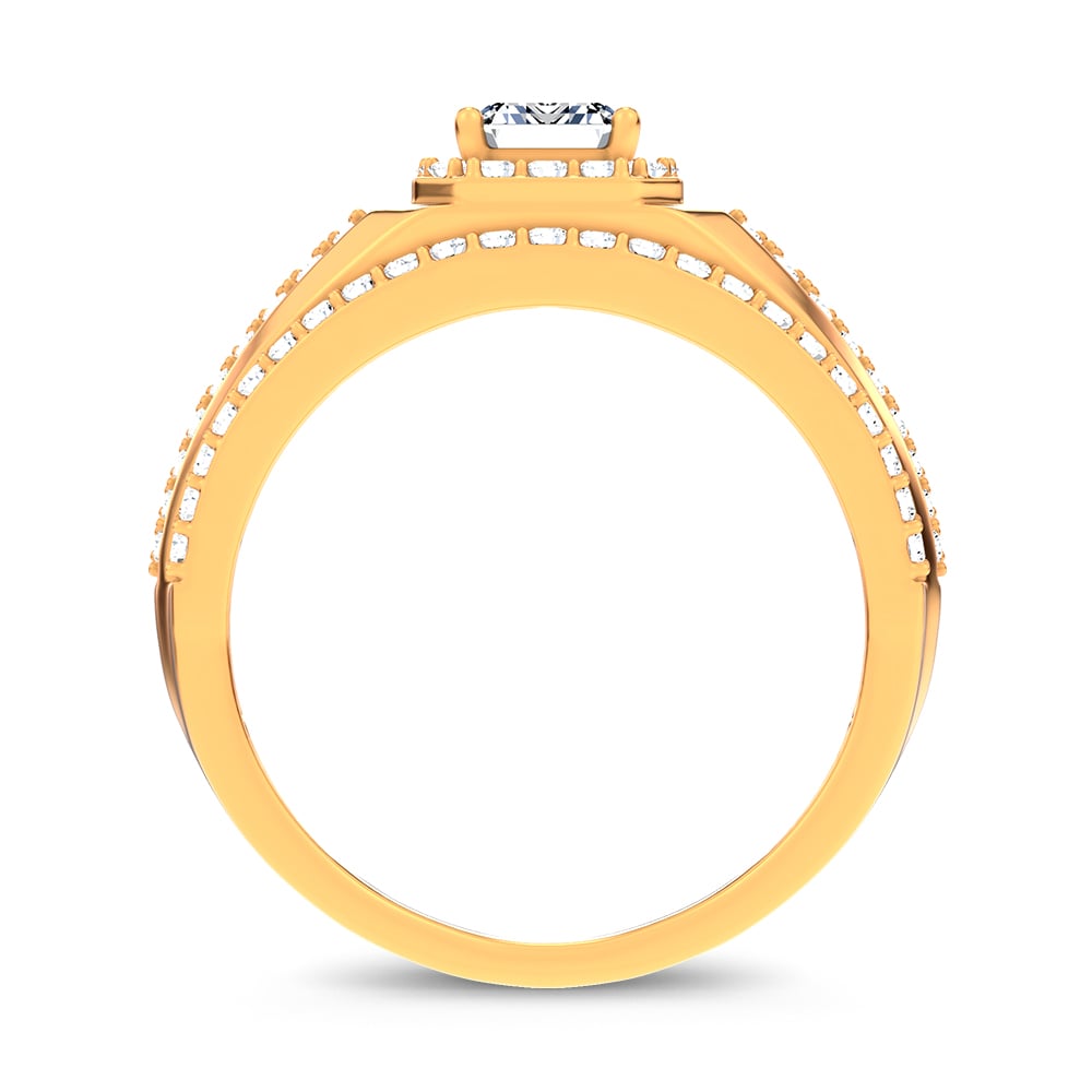 2.00 ct Men's Lab Grown Diamond Ring in 14K Gold