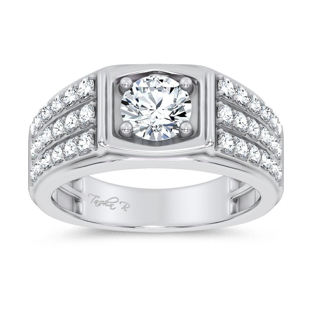 2.00 ct Men's Lab Grown Diamond Ring in 14K Gold