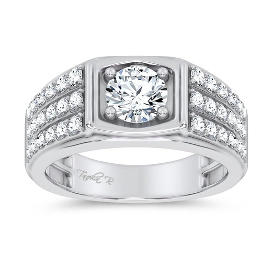 2.00 ct Men's Lab Grown Diamond Ring in 14K Gold