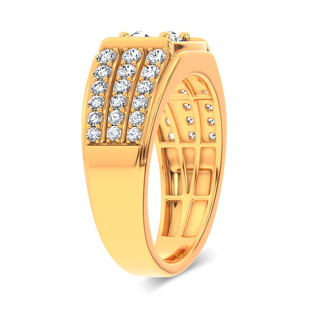 2.00 ct Men's Lab Grown Diamond Ring in 14K Gold