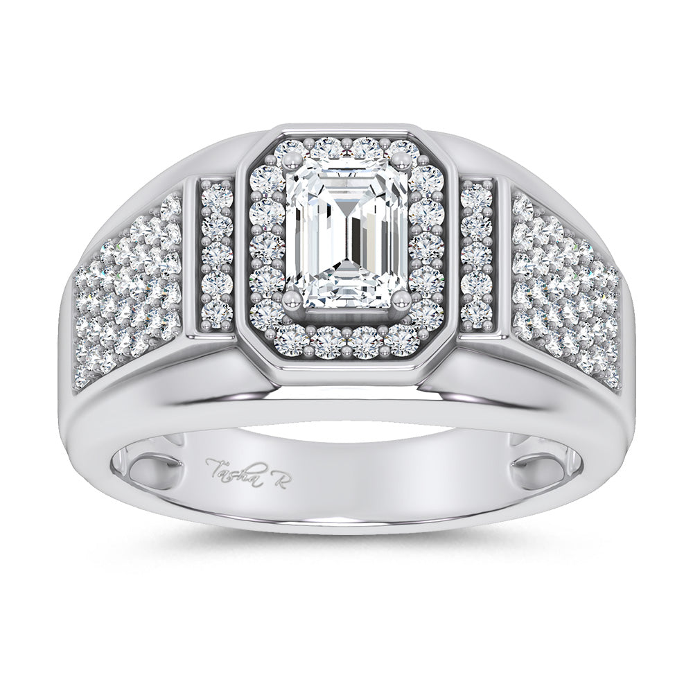 1.82 ct Men's Lab Grown Diamond Ring in 14K Gold