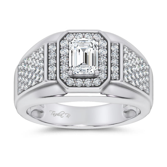 1.82 ct Men's Lab Grown Diamond Ring in 14K Gold