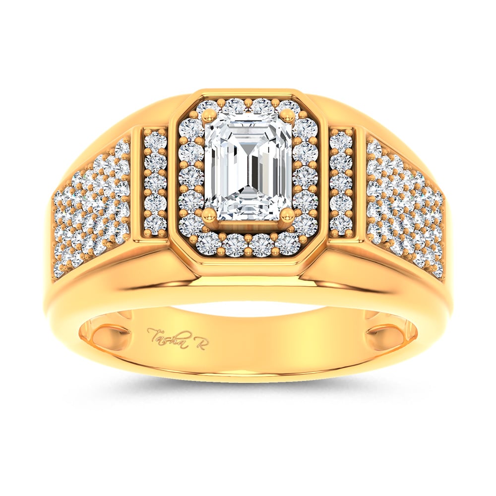 1.82 ct Men's Lab Grown Diamond Ring in 14K Gold