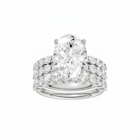14K 6.00 CT Lab Grown Diamond Bridal Set