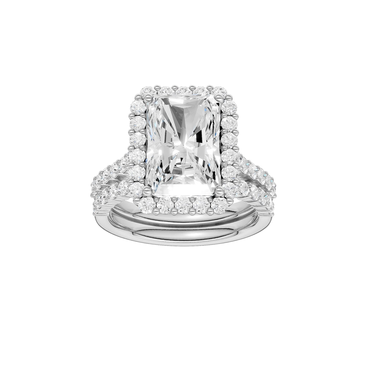 14K 5.00 CT Lab Grown Diamond Bridal Set