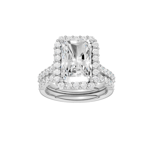 14K 5.00 CT Lab Grown Diamond Bridal Set