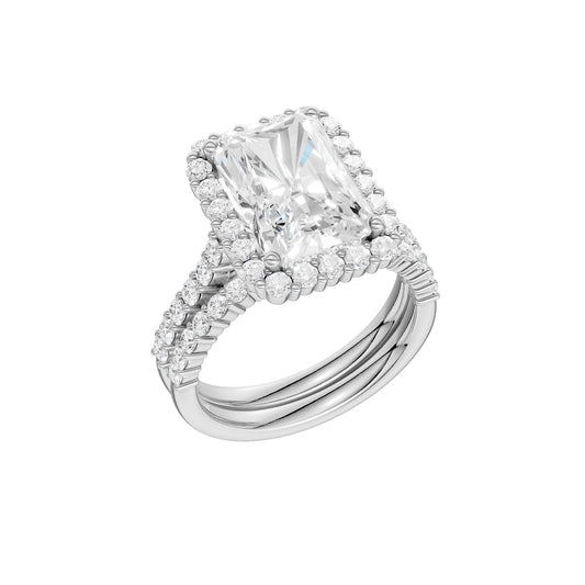 14K 5.00 CT Lab Grown Diamond Bridal Set