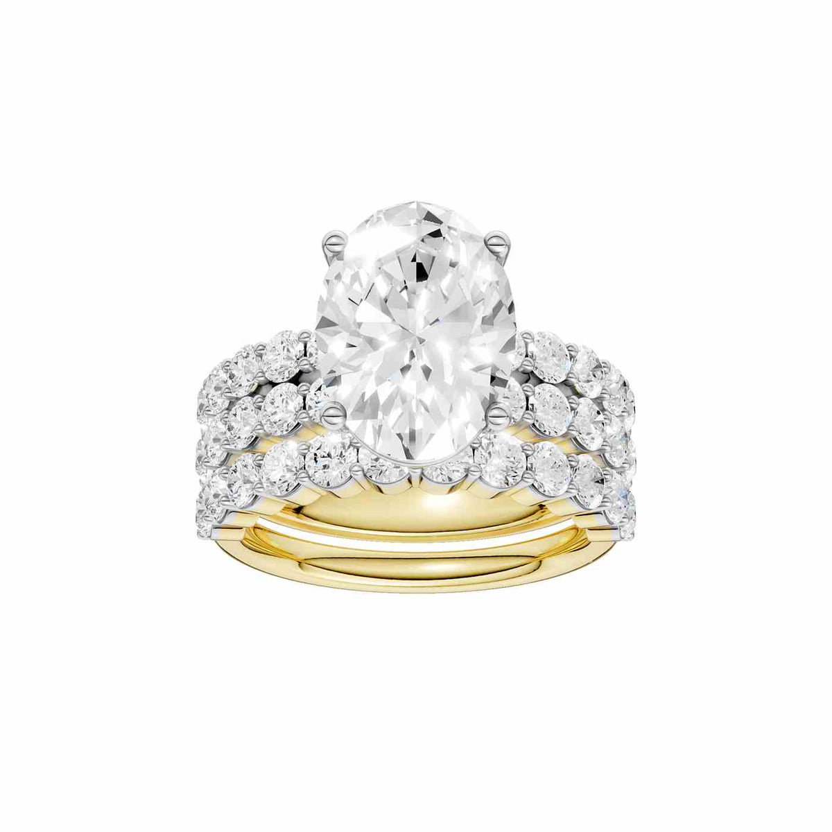 14K 6.00 CT Lab Grown Diamond Bridal Set