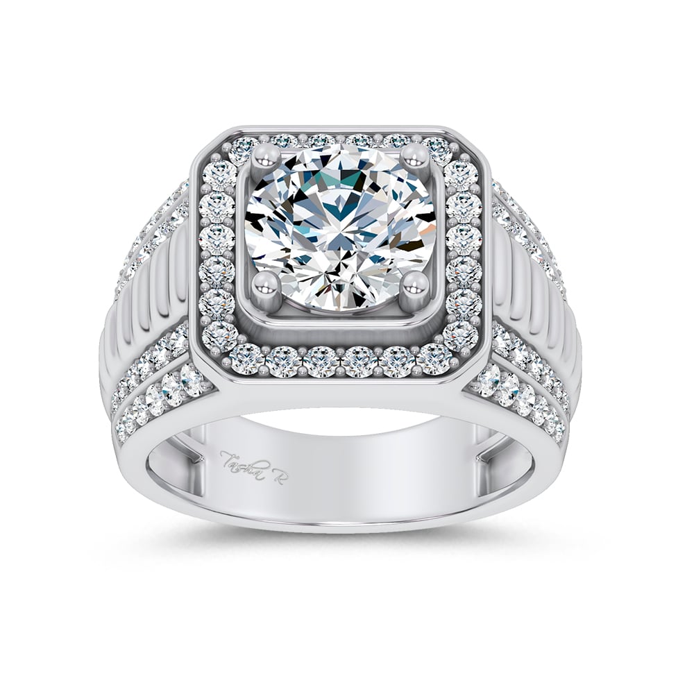 4.12 ct Men's Lab Grown Diamond Ring in 14K Gold