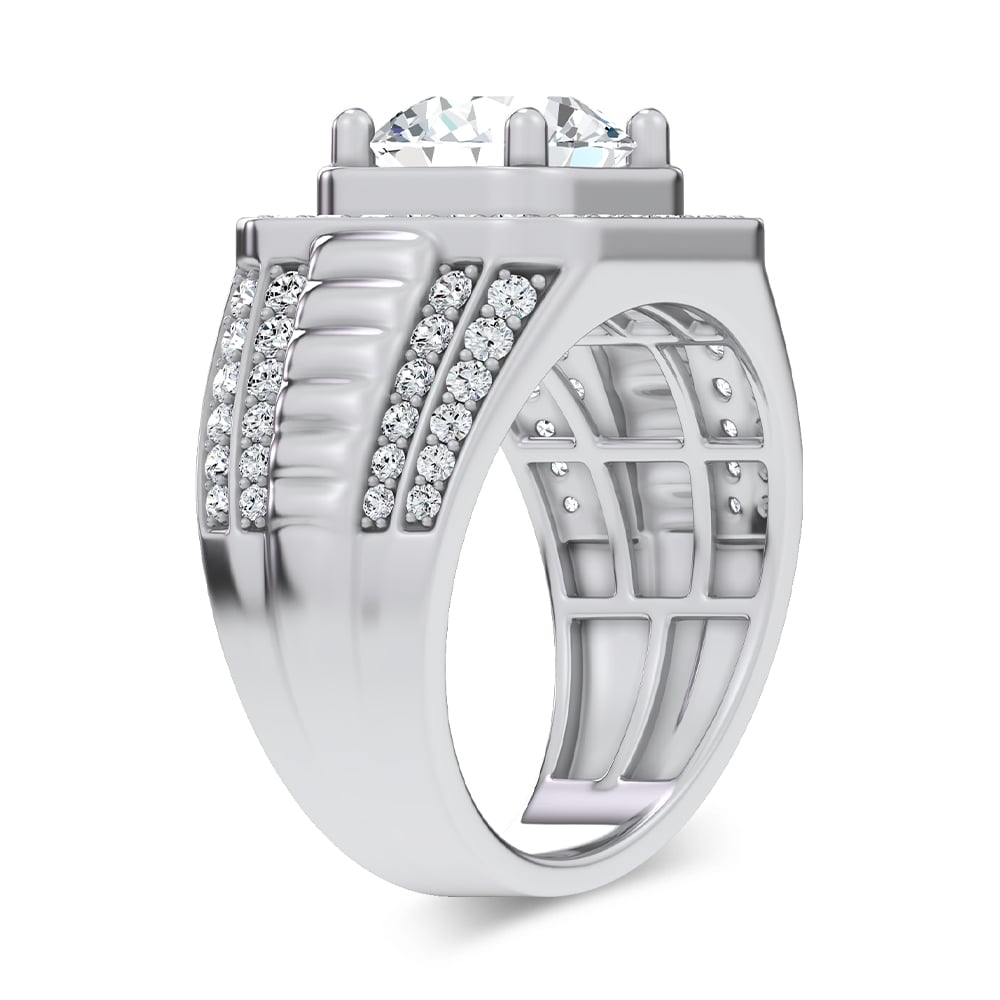 4.12 ct Men's Lab Grown Diamond Ring in 14K Gold
