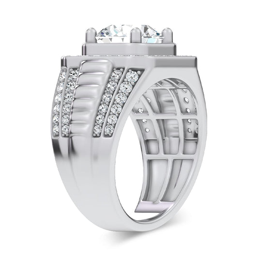 4.12 ct Men's Lab Grown Diamond Ring in 14K Gold