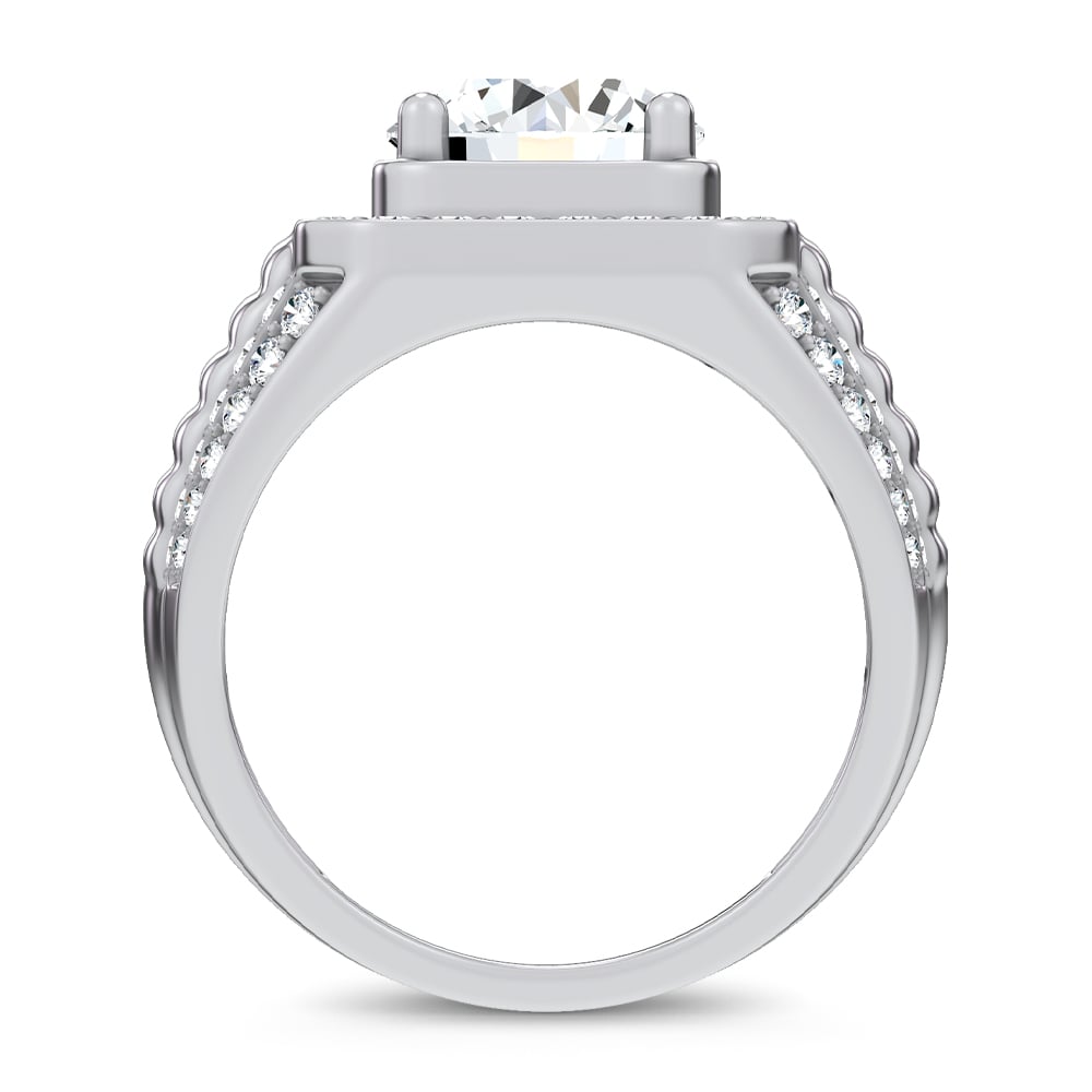 4.12 ct Men's Lab Grown Diamond Ring in 14K Gold