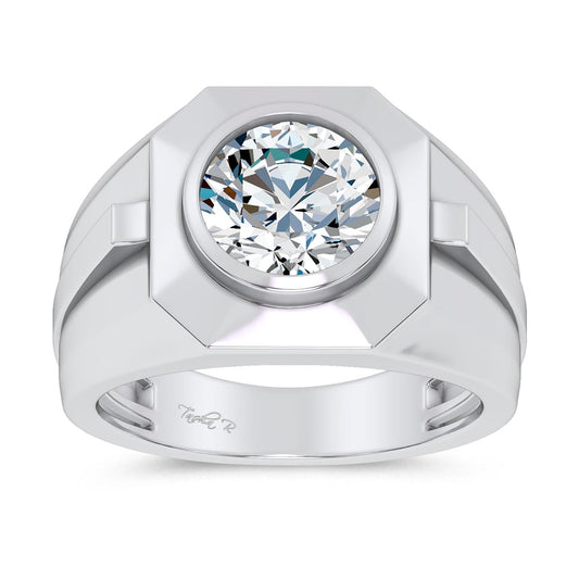 3.00 ct Men's Lab Grown Diamond Ring in 14K Gold