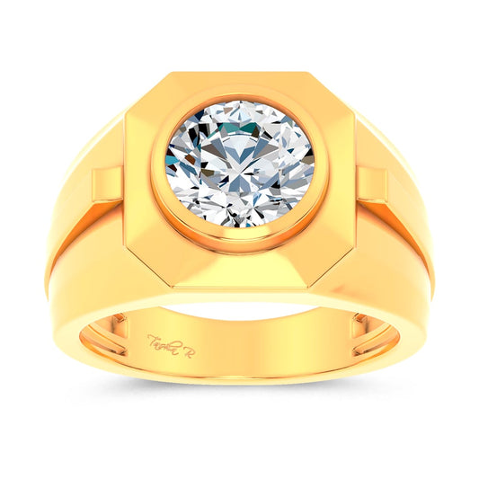 3.00 ct Men's Lab Grown Diamond Ring in 14K Gold